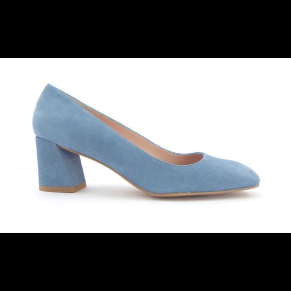 Stuart Weitzman Blue Suede Heels